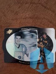 1996-97 Upper Deck SPx Hockey #37 Mario Lemieux Die-Cut - Pittsburgh Penguins - Black